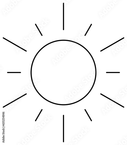 Sunt thin line icon. Summer symbol. photo