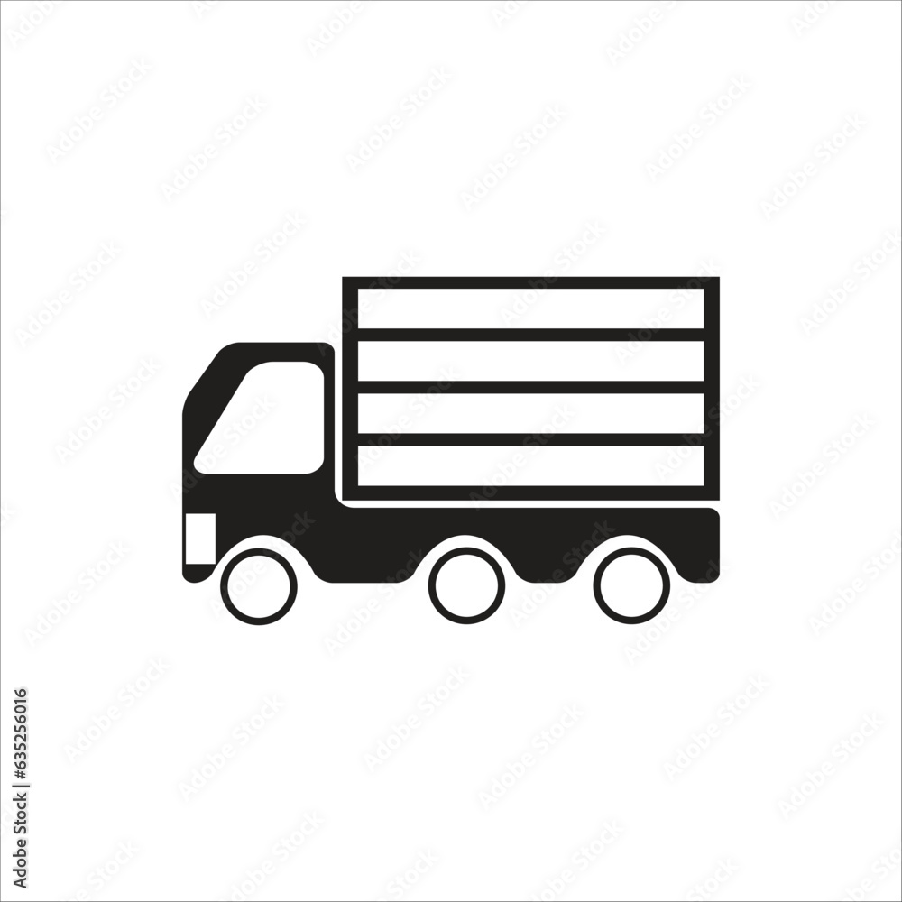 truck vector icon line template truck vector icon line template