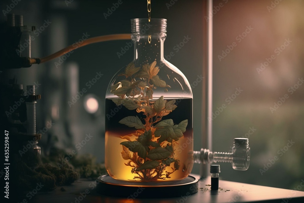 Extracting essential oils from plants through distillation process