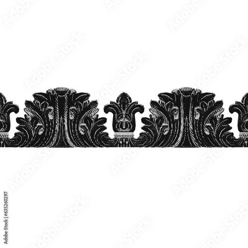 Baroque engrave ornaments. Ornate swirling floral motif