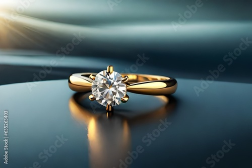 ring with diamonds generated by AI technology 
