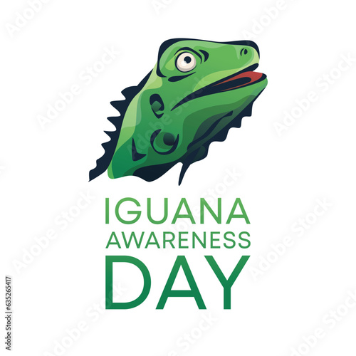 National Iguana Awareness Day design template good for greeting usage. iguana vector illustration. flat design. eps 10.