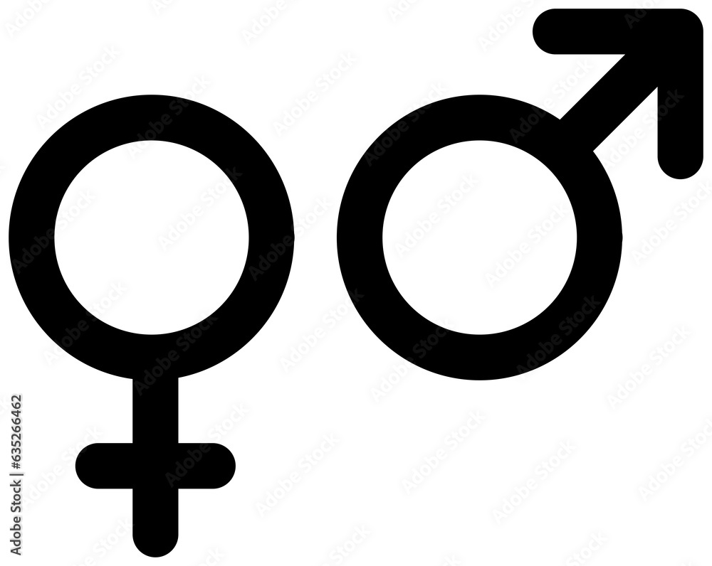 Gender symbol female and male set icon. Symbol of women and men. Gender symbol female and male set icon. Symbol of women and men.