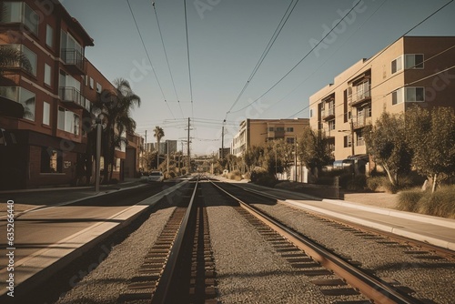 Urban cityscape in El Cajon, California. Generative AI photo