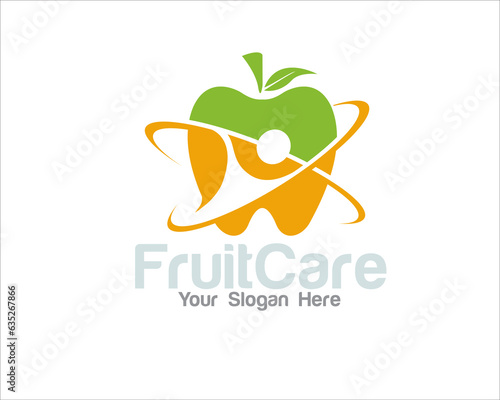 fruit care nutrition logo design for healthy life