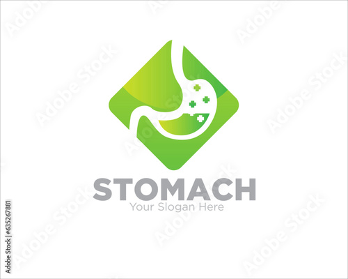stomachache health care logo designs for clinic and hospital symbols