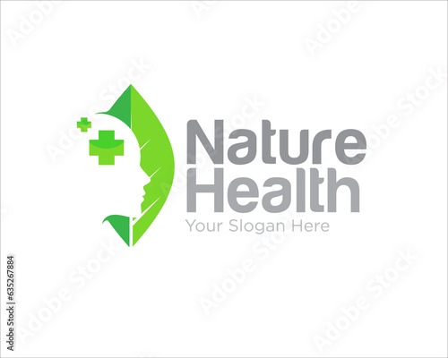 nature mental health care with leaf illustration