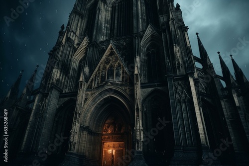 a mystical cathedral with eerie gothic architecture and a haunting atmosphere. Generative AI
