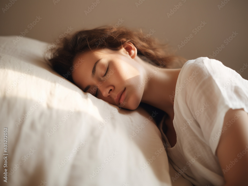 Obraz premium Portrait of sleeping woman.