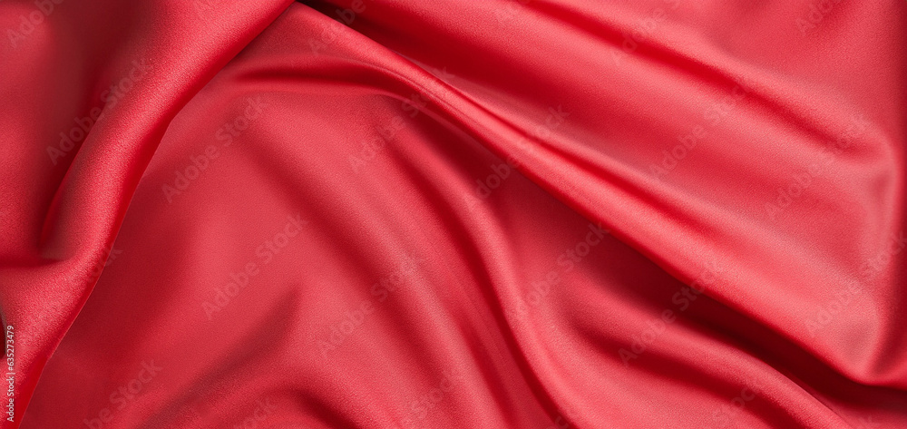Abstract red fabric with soft wave texture background Abstract red fabric with soft wave texture background