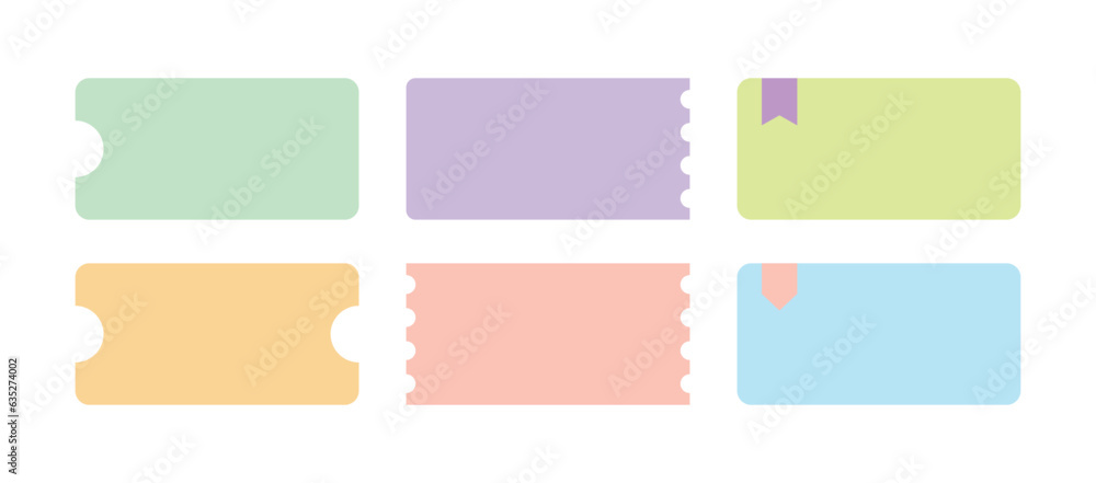 Coupon design template icon set for discount sale event in shopping, market and store. Coupon design template icon set for discount sale event in shopping, market and store.