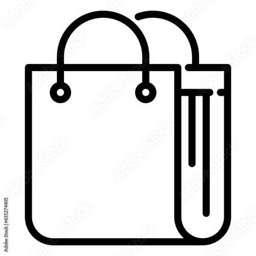 Handbag icon, line icon style