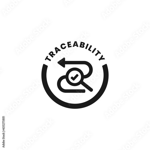 traceability icon vector or traceability label vector isolated. Best traceability icon vector for apps, websites, traceability design element and more.