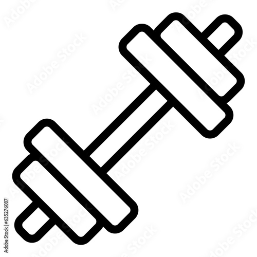 Dumbbell or barbell outline icon