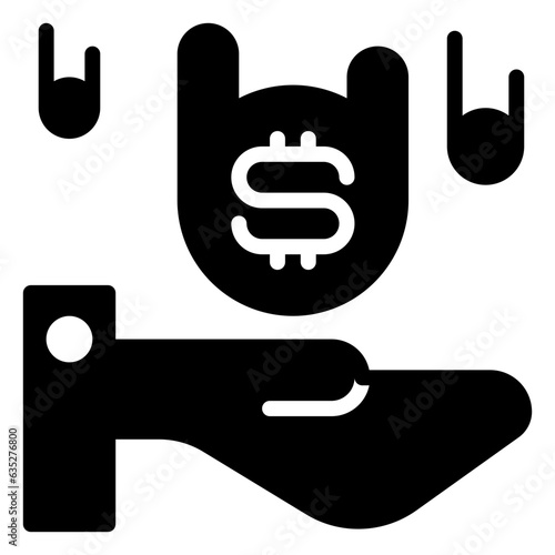loan icon, glyph icon style