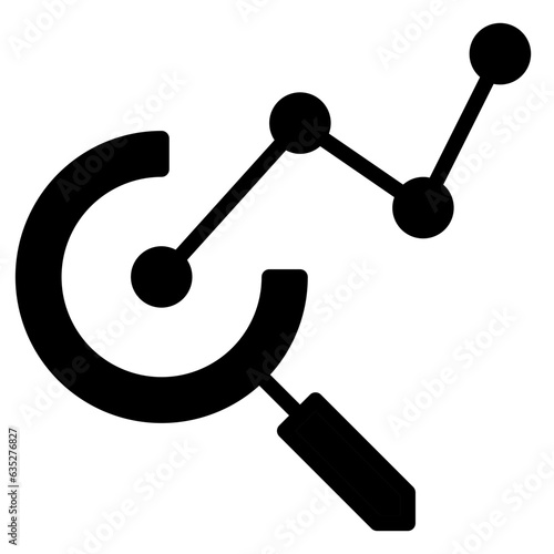 analytic icon, glyph icon style