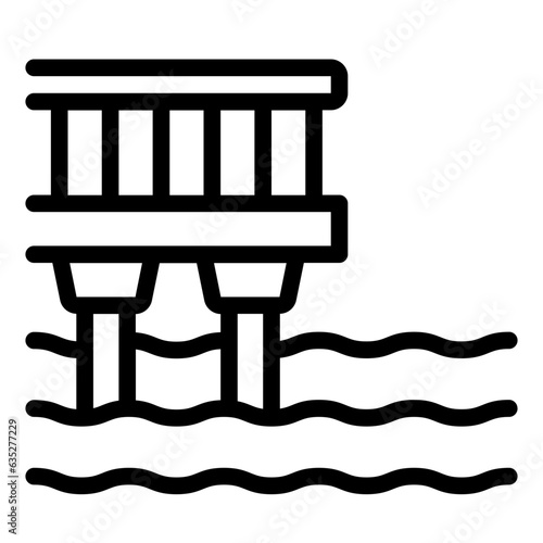 Dock Pier outline icon