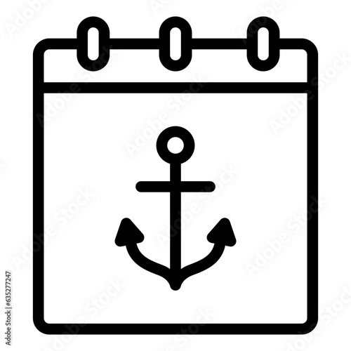 Date Schedule harbour outline icon