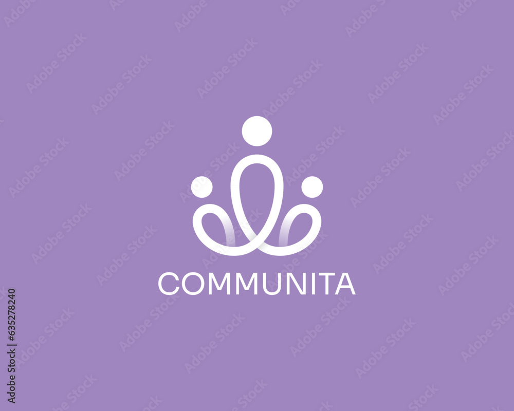Simple line family care logo Simple line family care logo