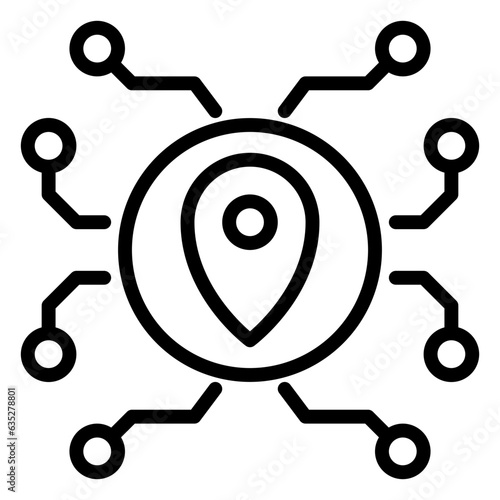 spreading icon, line icon style