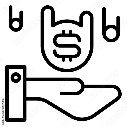 loan icon, line icon style