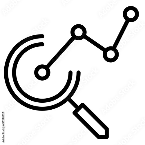 analytic icon, line icon style