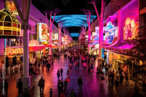Las Vegas Strip Awash in Sunset Glory: Neon Brilliance and Casino Views 