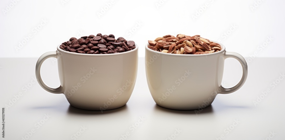 cup of coffee with beans cup of coffee with beans