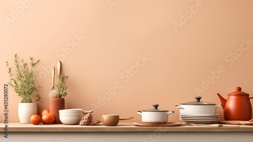 cookware kitchen  in modern gourmet kitchen  banner © Aleksandr