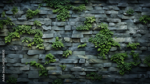 stone wall with ivy 
