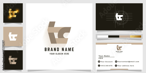 Letter bc or tc monogram logo