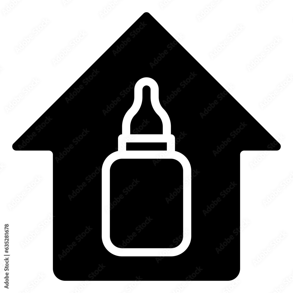 Lactation room icon, outline color icon style Lactation room icon, outline color icon style