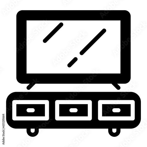 living room icon, outline color icon style