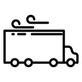 delivery truck icon, line icon style