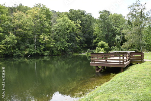Lake and green around, Mint Springs Valley Park, Crozet, Virginia