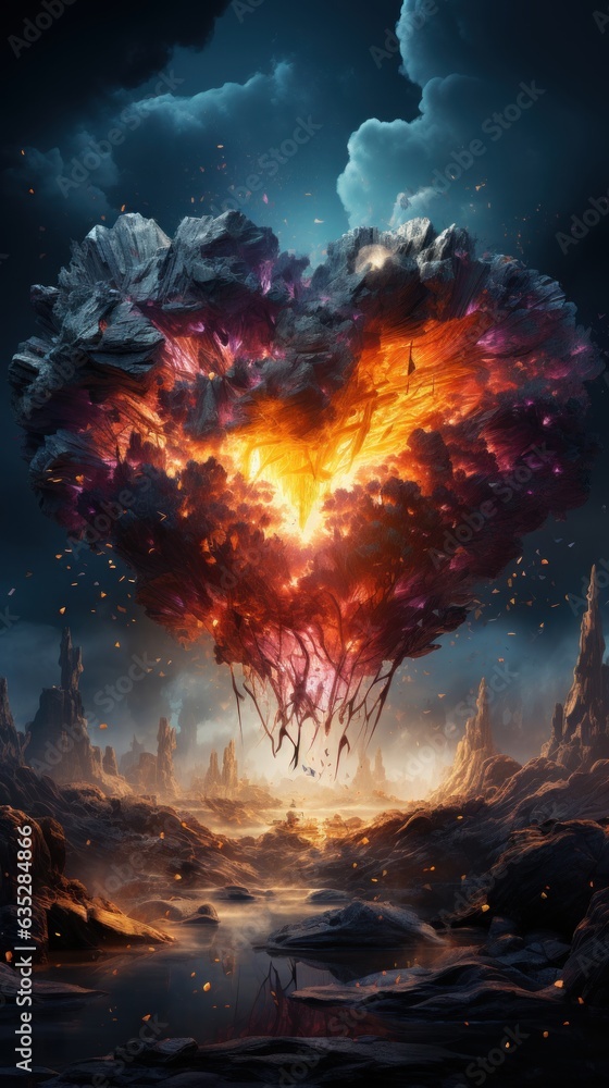 Fototapeta premium fire in the sky