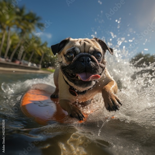 puppy in water © Kanchana