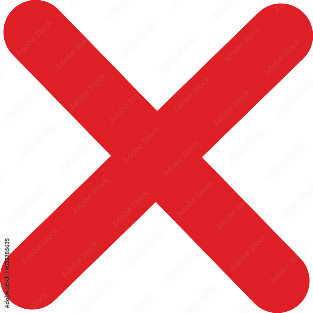 flat Red cross sign icon. Wrong mark. Red cross X symbol. Red grunge X icon. Cross brush sign isolated on white background. flat Red cross sign icon. Wrong mark. Red cross X symbol. Red grunge X icon. Cross brush sign isolated on white background.