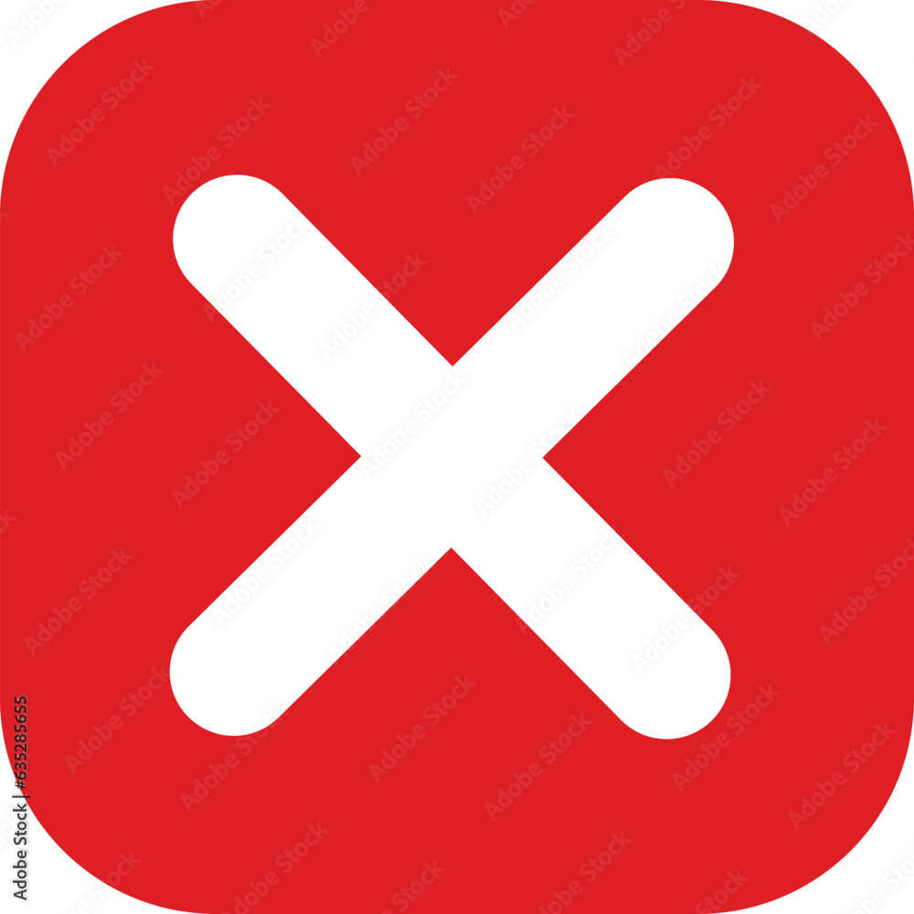 flat Red cross sign icon. Wrong mark. Red cross X symbol. Red grunge X icon. Cross brush sign isolated on white background. flat Red cross sign icon. Wrong mark. Red cross X symbol. Red grunge X icon. Cross brush sign isolated on white background.
