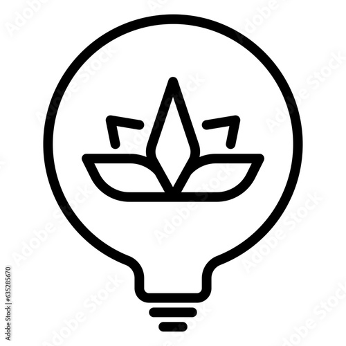 Meditation icon, line icon style