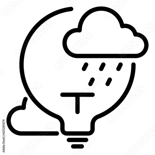 depression icon, line icon style