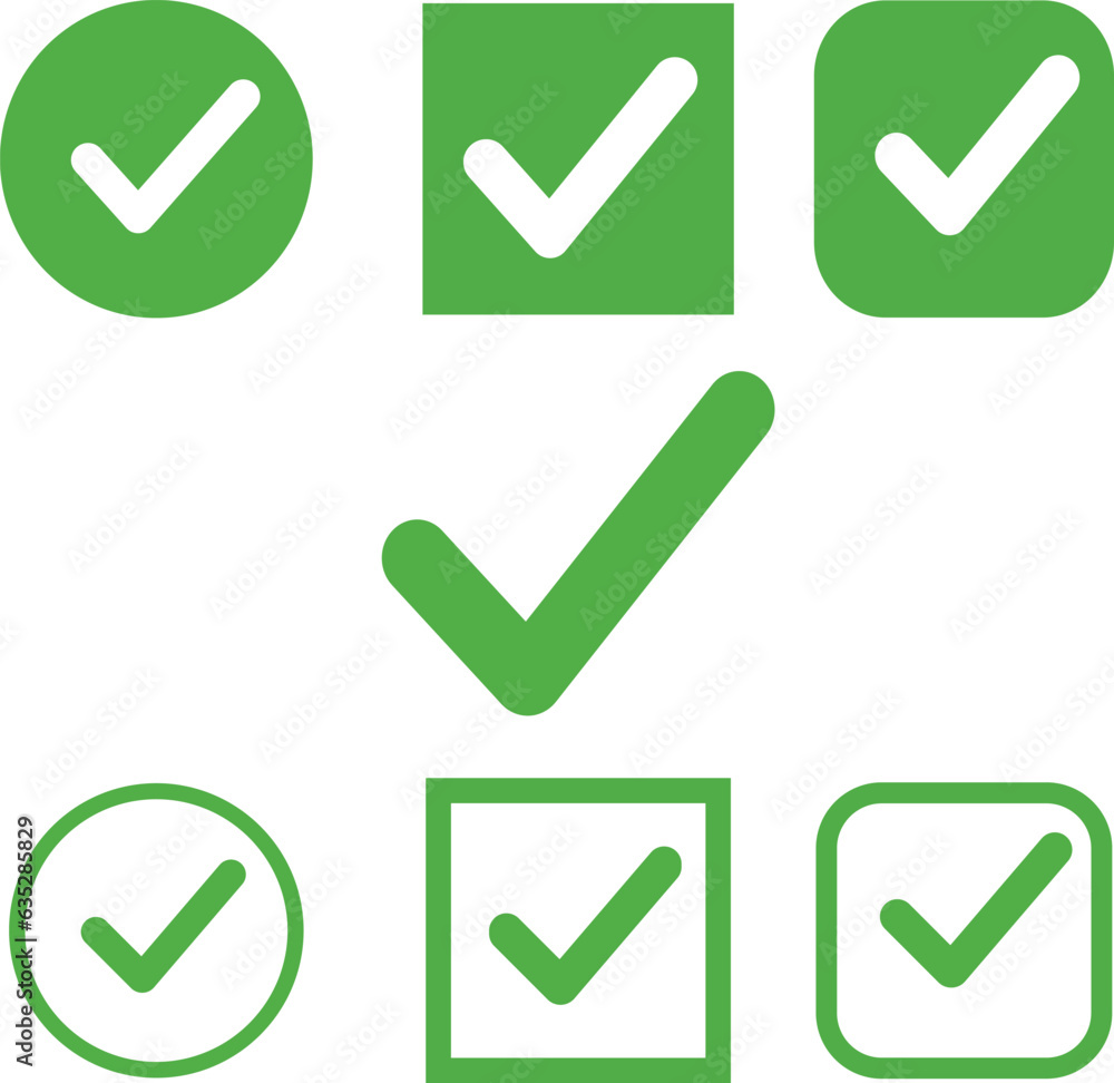 set of green Tick mark approved . Check mark icon symbols collection . symbol for website computer and mobile isolated on white background. green tick verified badge icon. set of green Tick mark approved . Check mark icon symbols collection . symbol for website computer and mobile isolated on white background. green tick verified badge icon.