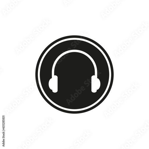 Headphone icon. Vector illustration. EPS 10.