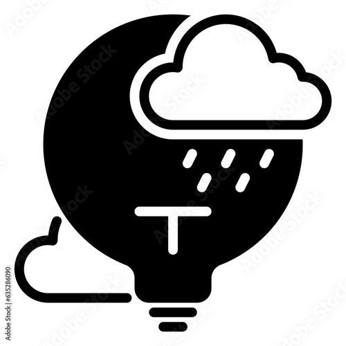 depression icon, glyph icon style