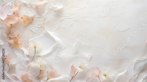 Floral Background White - Generative AI