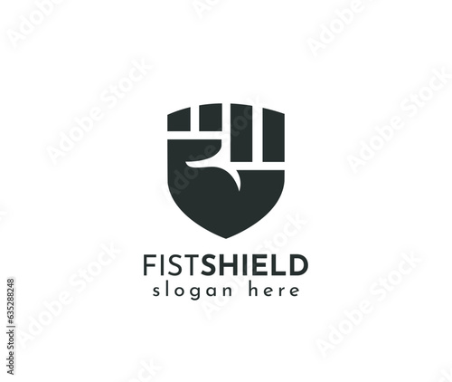 Fist Shield Security logo design