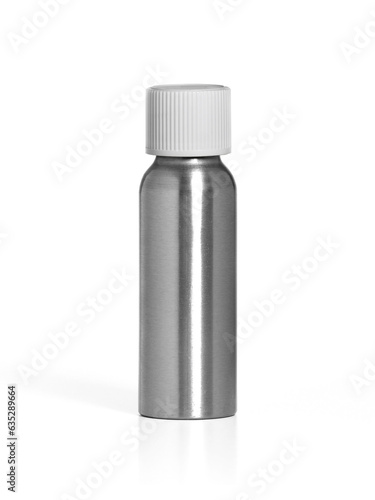 Small bottle aluminum. transparent background