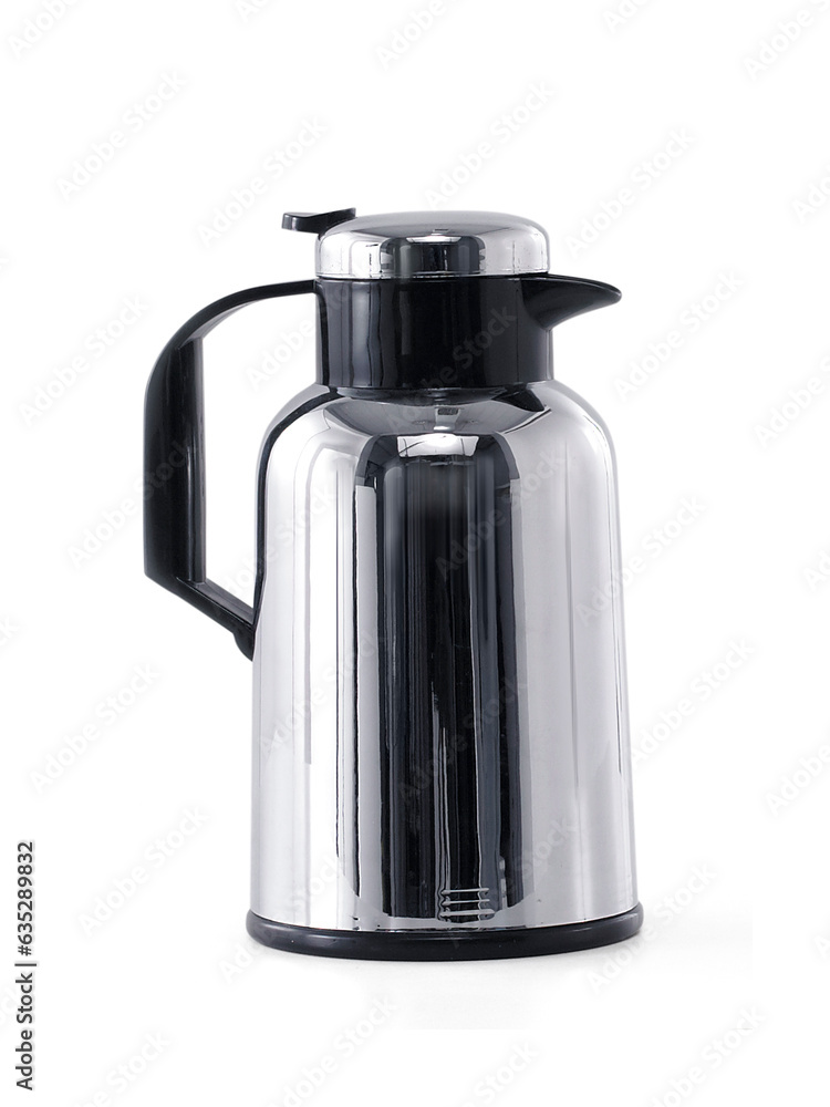 stainless electric kettle. transparent background