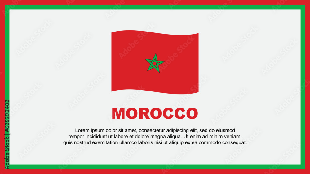 Morocco Flag Abstract Background Design Template. Morocco Independence Day Banner Social Media Vector Illustration. Morocco Banner Morocco Flag Abstract Background Design Template. Morocco Independence Day Banner Social Media Vector Illustration. Morocco Banner