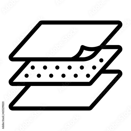 Membrane fabric outline icon